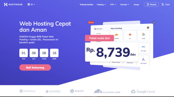 hostinger hosting terbaik murah indonesia