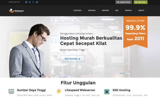 Cheap hosting shehoster Indonesia