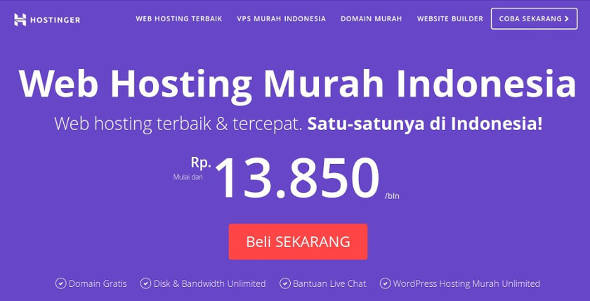 hostinger hosting murah berkualitas indonesia
