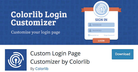 Colorlib WordPress Customizer Login Page 1