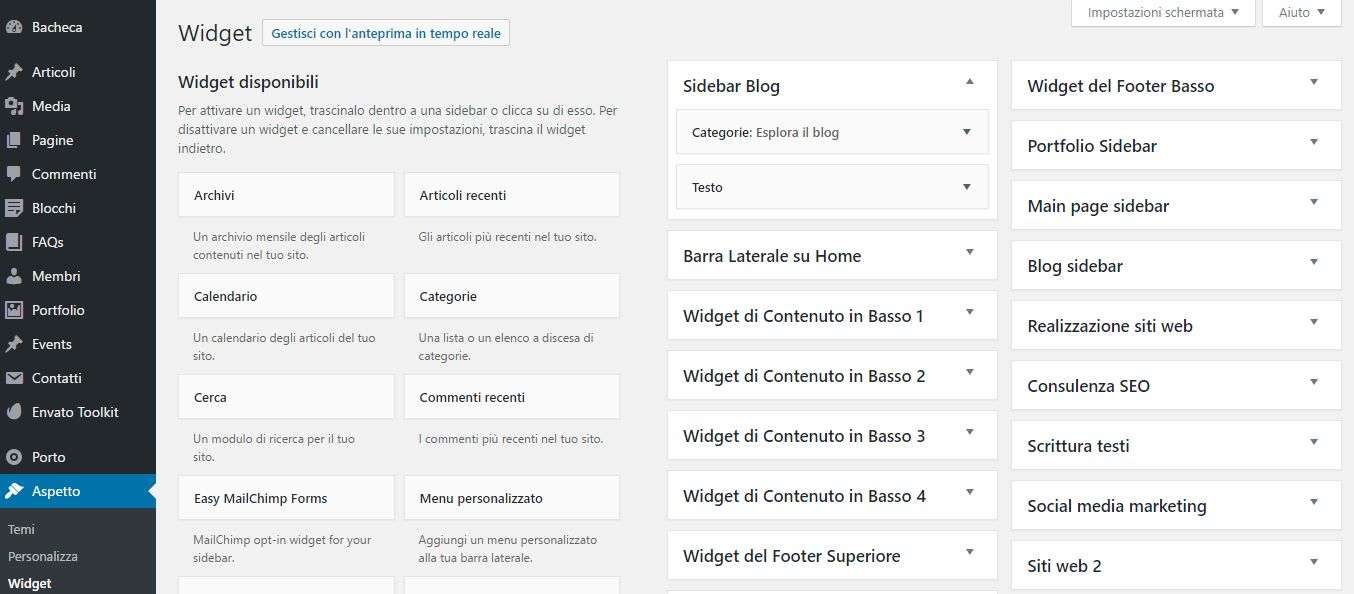 WordPress widgets