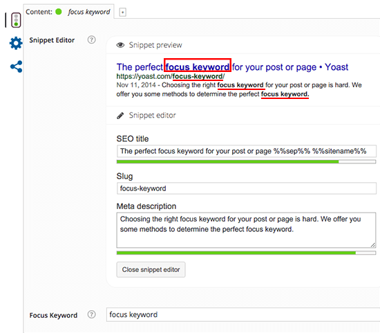 yoast seo editor snippet