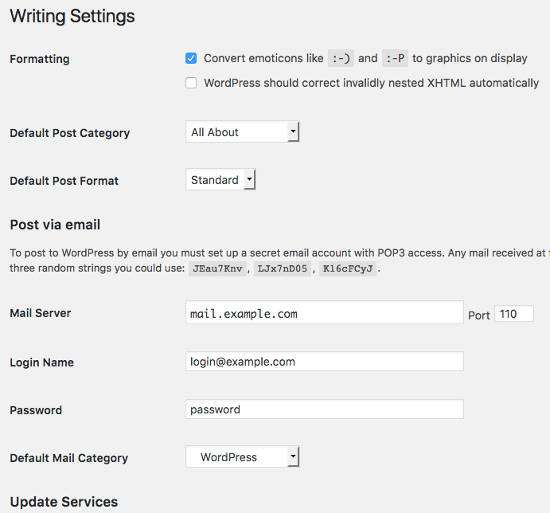 Writing the WordPress configuration