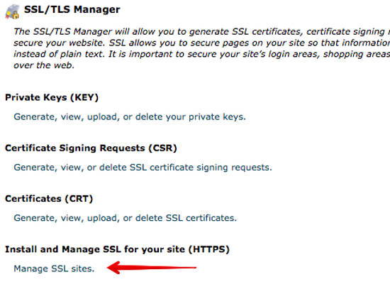 Manage SSL Install SSL Certificates