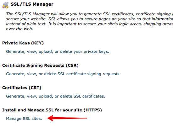 Manage SSL Install SSL Certificates