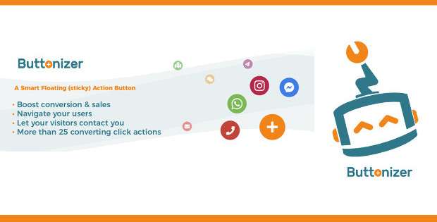 Wordpress floating button buttonizer Buttonizer tombol melayang wordpress