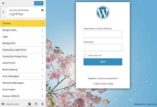 LoginPress Customizer