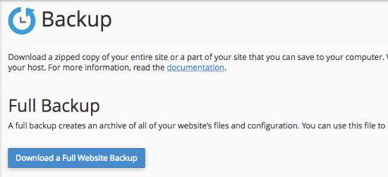 How to Backup WordPress Backup Control Panel cPanel