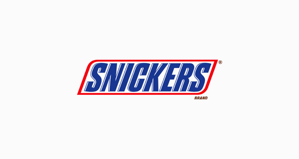 famous snickers brand logo font