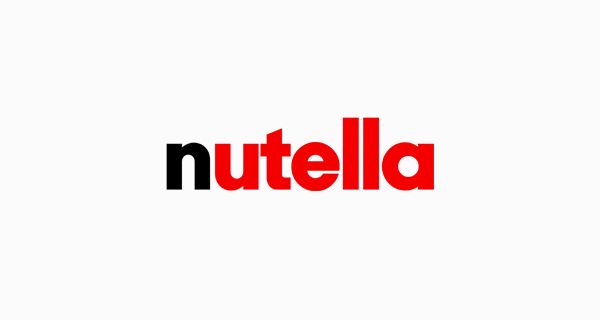 famous nutella brand logo font