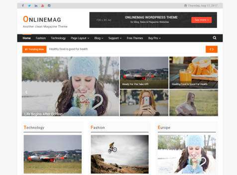 OnlineMage Responsive Free WordPress Theme