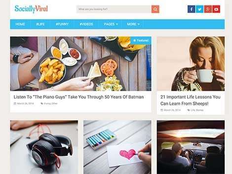 Sociallyviral responsive free WordPress theme