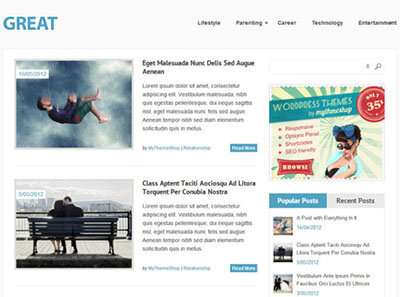 Magazine blog free WordPress theme