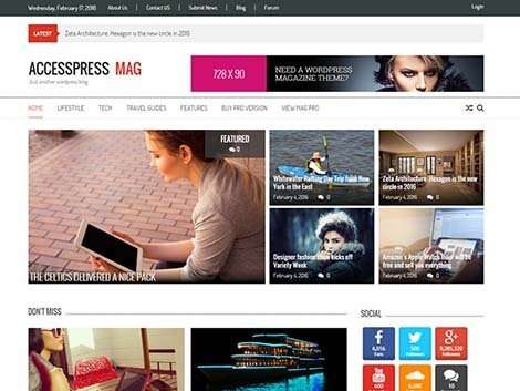 wordpress theme accesspress mag free