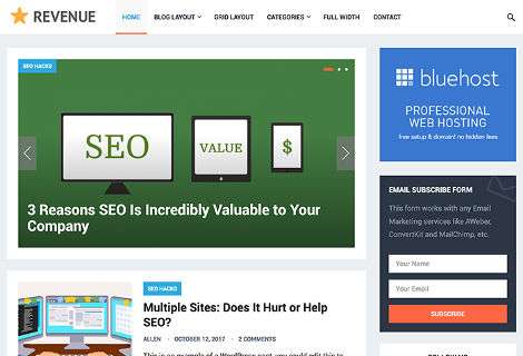 Revenue Responsive Free WordPress Theme