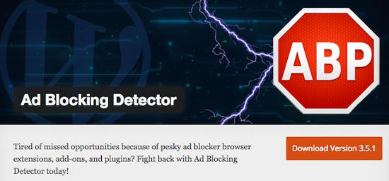 Ad Blocking detector plugin
