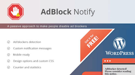 Adblock notify plugin