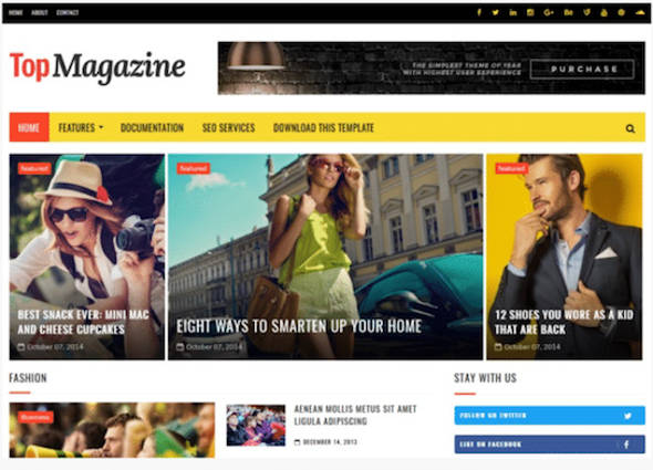 Top Magazine Best AdSense Blogger Templates