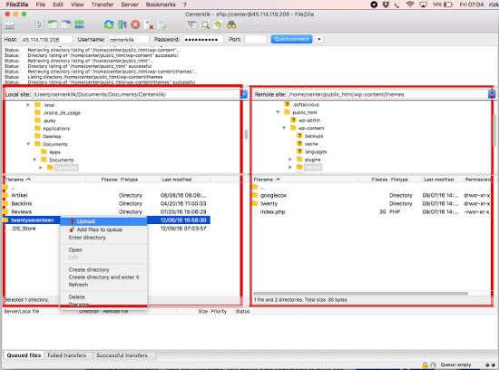 ipage filezilla port