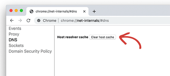 clear chrome dns cache