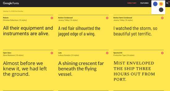 Google Fonts Background