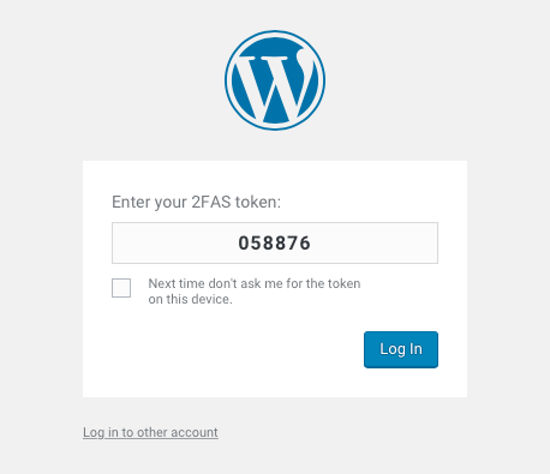 2FAS Two Factor Authentication Login