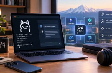 Local AI models running with Ollama on a developer workstation